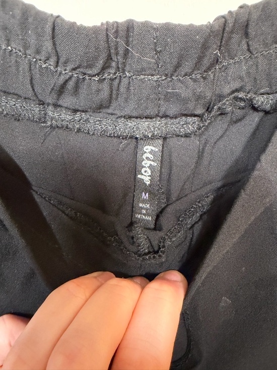 BeBop Black Elastic Waist Shorts with Pom Trim - Picture 3 of 3